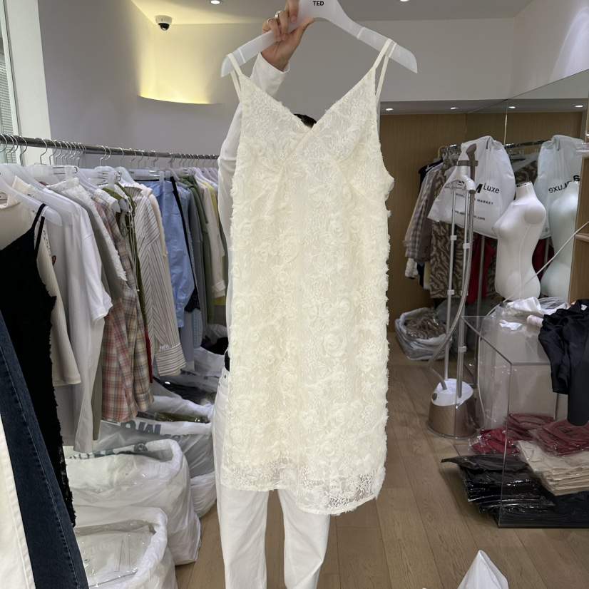 TED韓國東大門代購女士新款時尚人氣26春夏職業連衣裙蕾絲TED連衣裙