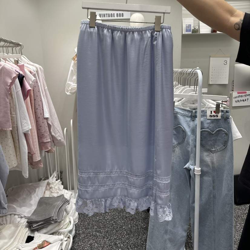 VINTAGE 888韓國東大門直郵女裝新款人氣熱賣26春夏長裙蕾絲VINTAGE888/TRIPLE EIGHT長裙