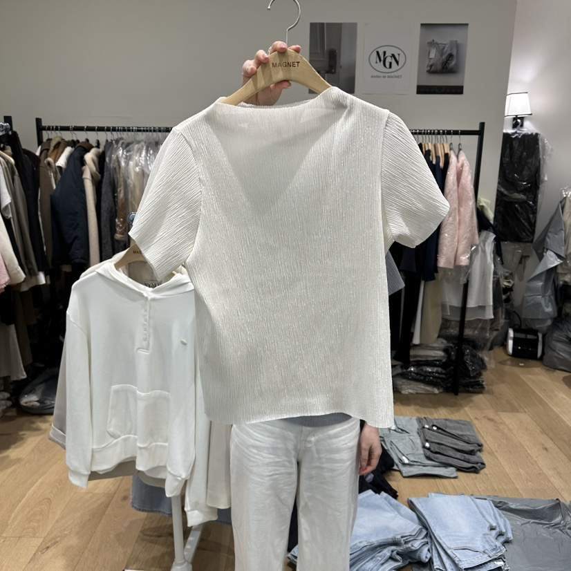 M.G.N韓國東大門代購女士新款職業熱賣休閑人氣T恤褶皺MAGNETT恤