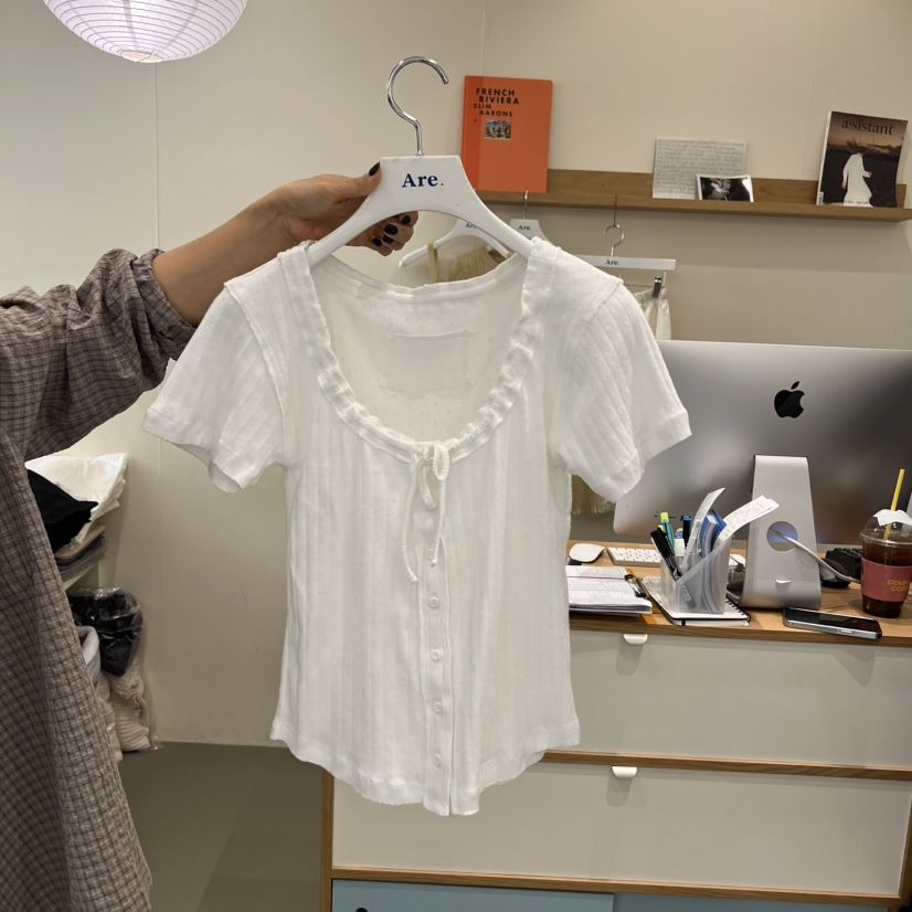 ARE韓國東大門直郵女士新款職業熱賣推薦休閑時尚26春夏T恤ARE YOU/ARET恤