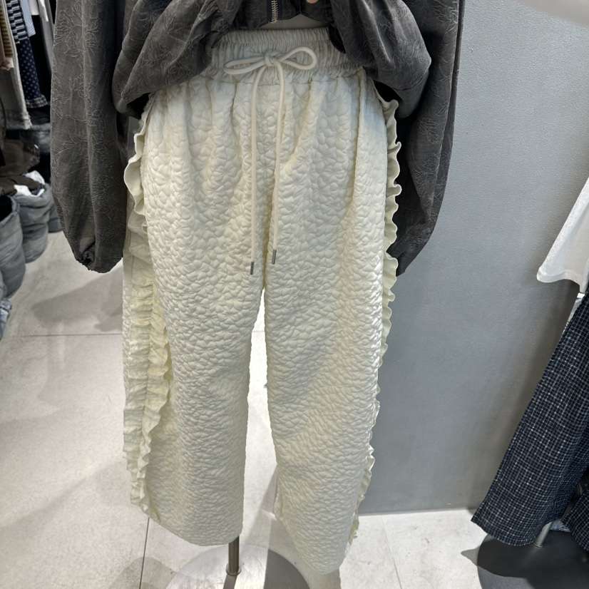 ANDE韓國代購女裝新款26春夏人氣休閑熱賣時尚休閑褲荷葉邊Ande休閑褲