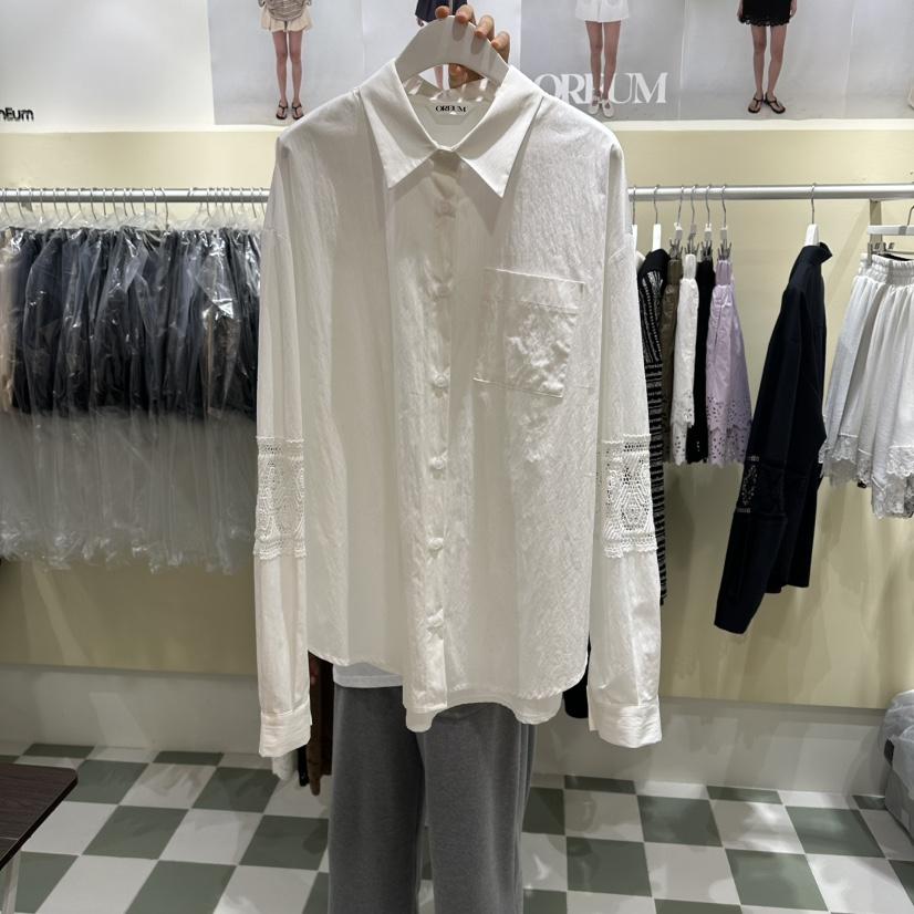 OREUM韓國直郵實拍女裝新品時尚職業休閑人氣26春夏襯衫蕾絲衫OREUM襯衫/蕾絲衫
