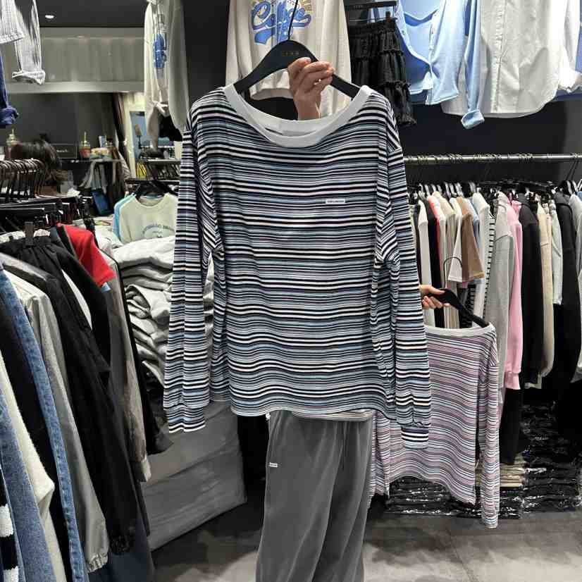 STAR-L韓國直郵實拍女士新品人氣休閑職業熱賣26春夏長袖T恤STAR-L長袖T恤