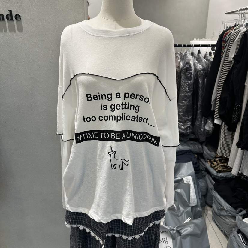 ANDE東大門直郵女士新品時尚休閑熱賣26春夏推薦人氣長袖T恤Ande長袖T恤
