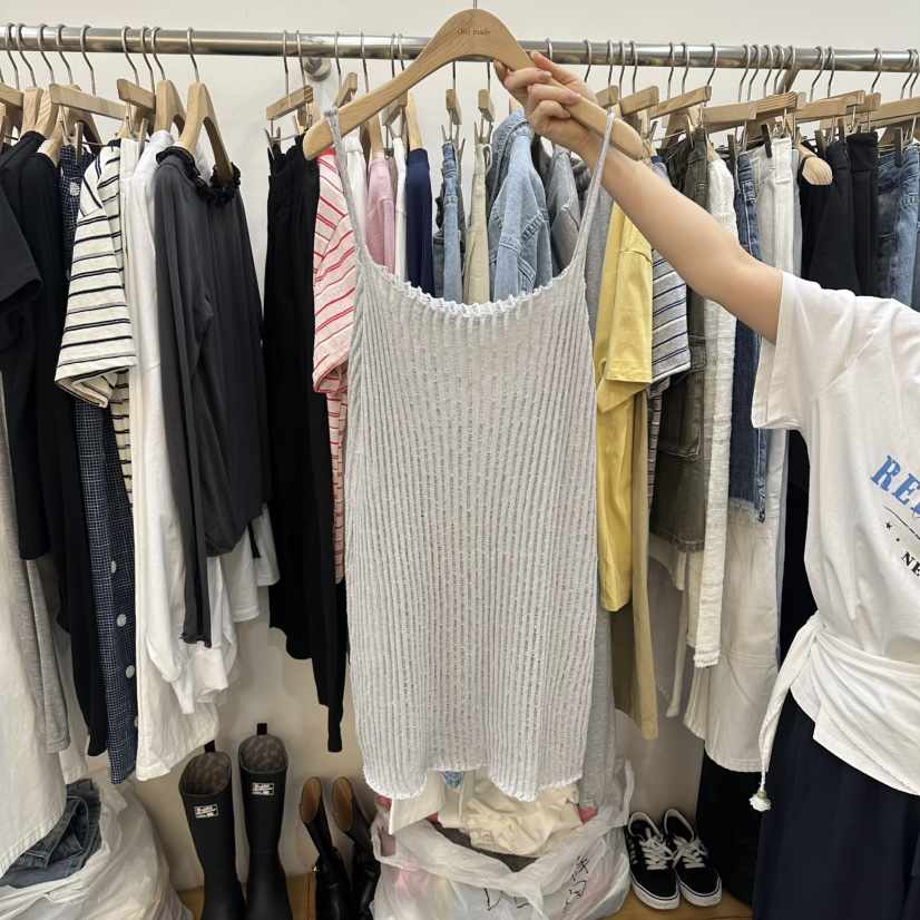 DELIGHT-L韓國直郵女士新品職業休閑人氣推薦吊帶背心透視DELIGHT-L吊帶/背心