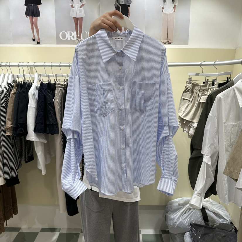 OREUM韓國代購女士新品人氣休閑熱賣推薦職業26春夏襯衫蕾絲衫OREUM襯衫/蕾絲衫