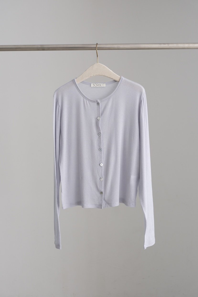 SORBET/FLAT WHITE韓國代購女裝新款職業時尚長袖T恤開衫SORBET/FLAT WHITE長袖T恤