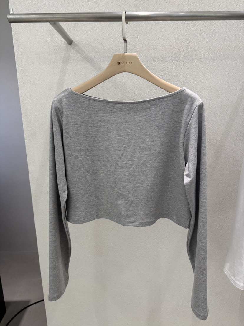 NOB韓國代購女裝新品推薦職業休閑熱賣真品人氣26春夏長袖T恤NOB長袖T恤
