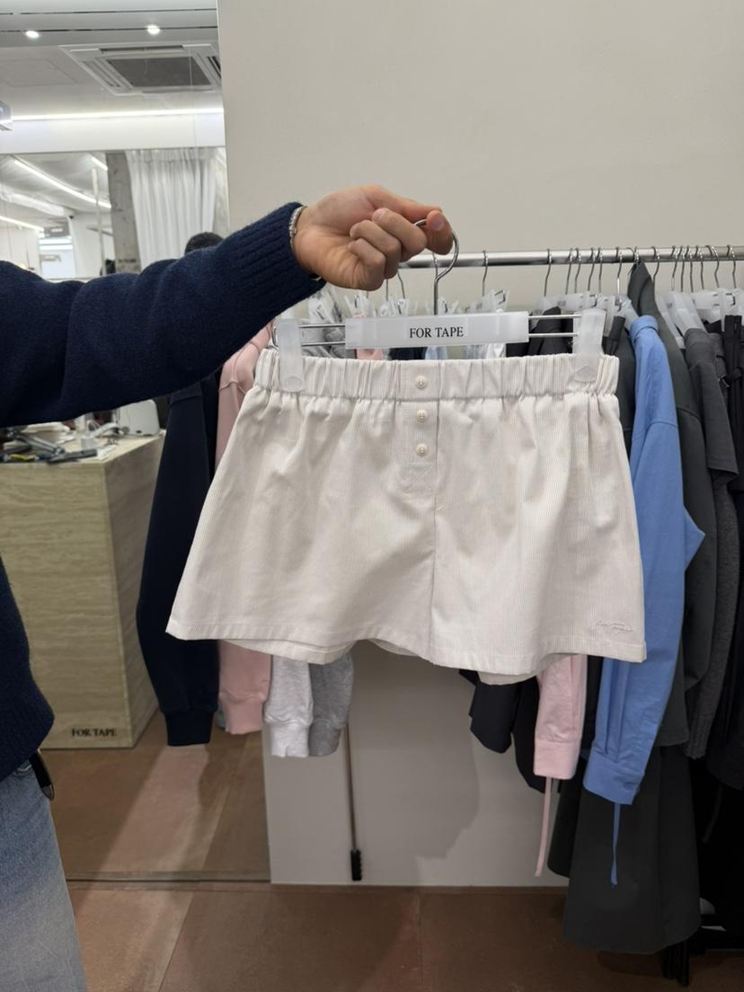 FOR TAPE韓國代購女士新品26春夏真品推薦時尚職業短褲條紋FOR TAPE短褲