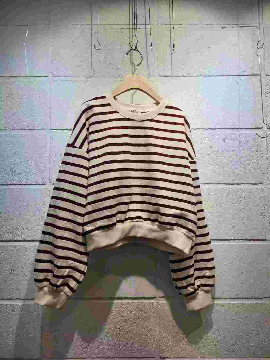 VENI韓國代購女裝新品職業真品時尚休閑26春夏衛衣短款條紋VENI衛衣