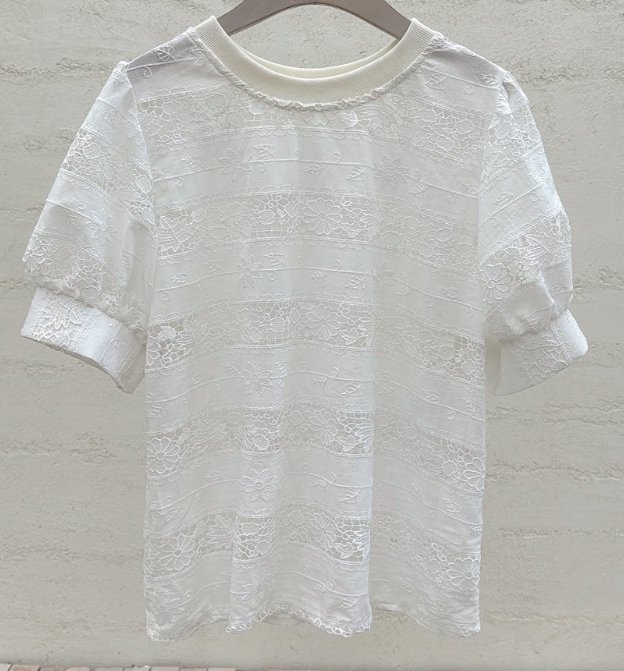 YARD韓國直郵實拍女裝新款時尚熱賣26春夏襯衫蕾絲衫刺繡棉質YARD襯衫/蕾絲衫