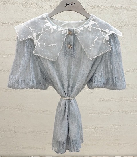 YARD韓國東大門代購女裝新款職業時尚休閑人氣襯衫蕾絲衫YARD襯衫/蕾絲衫