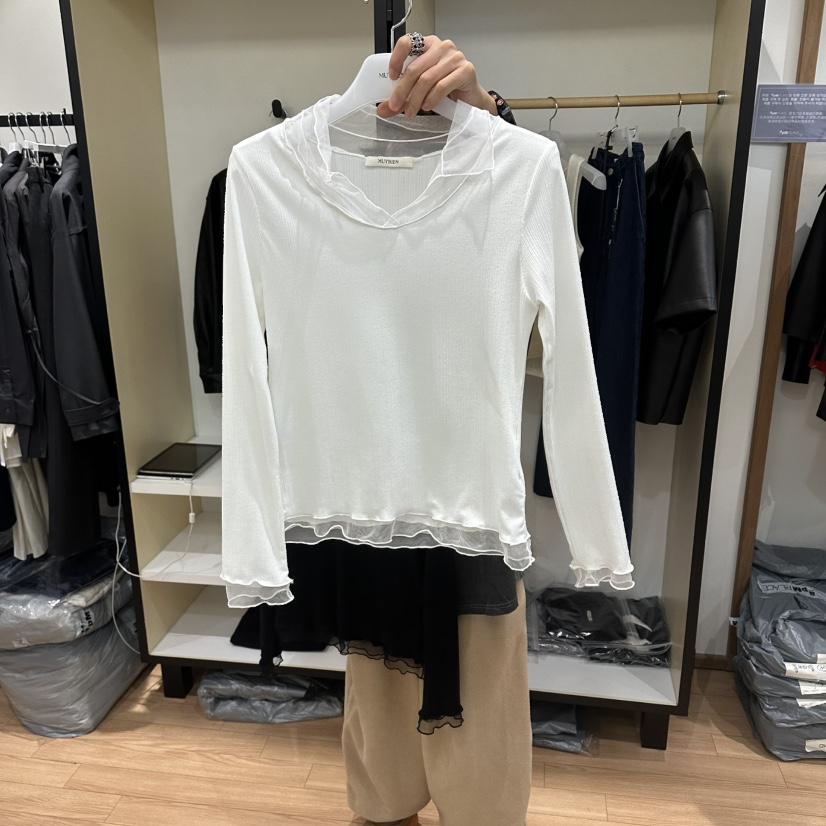 MUYBIEN韓國東大門代購女裝新品人氣時尚休閑推薦長袖T恤MUYBIEN長袖T恤