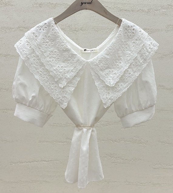 YARD韓國東大門直郵女裝新款休閑職業時尚人氣襯衫蕾絲衫YARD襯衫/蕾絲衫