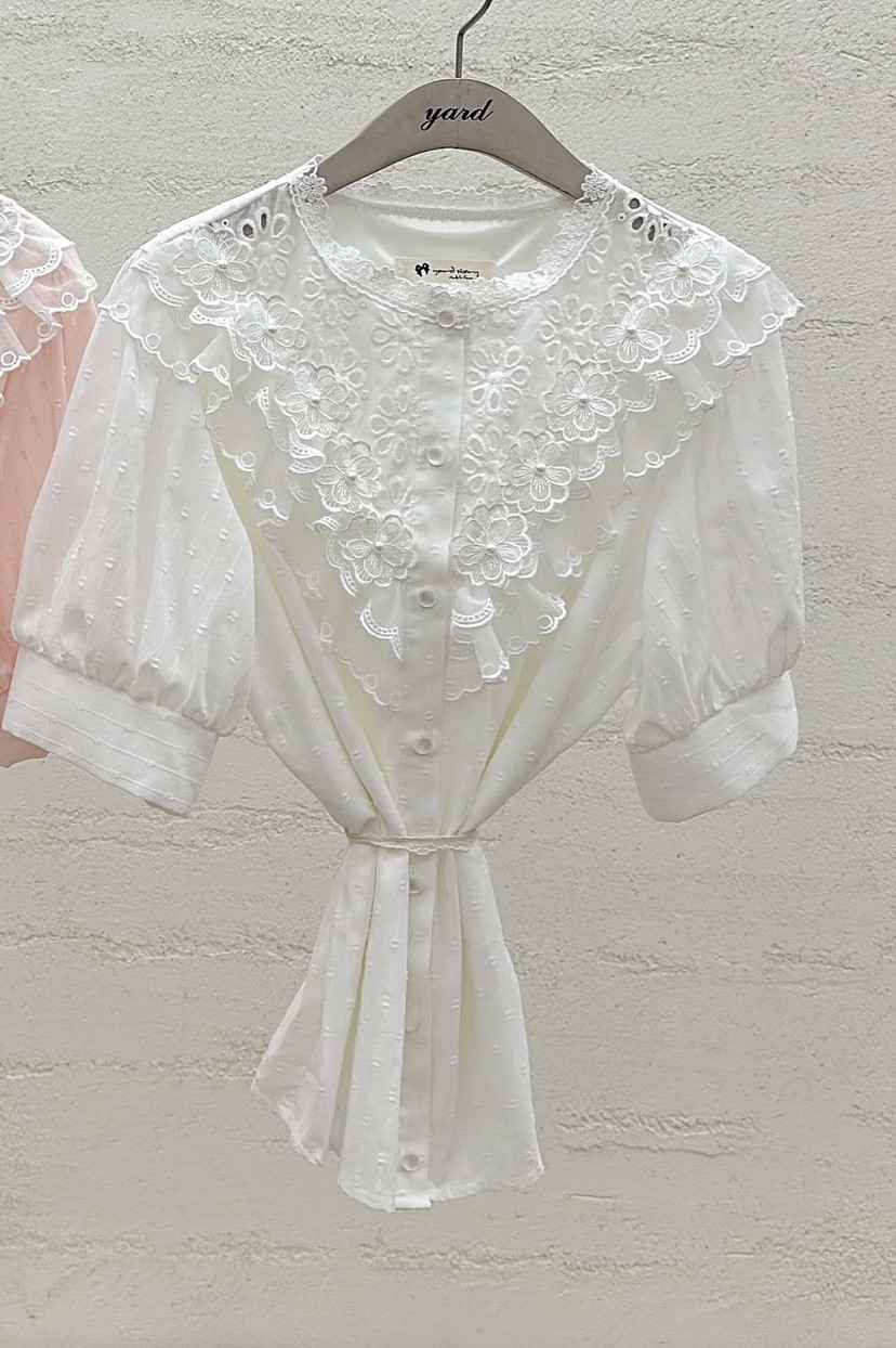 YARD韓國直郵女裝新款熱賣推薦時尚職業休閑26春夏襯衫蕾絲衫YARD襯衫/蕾絲衫