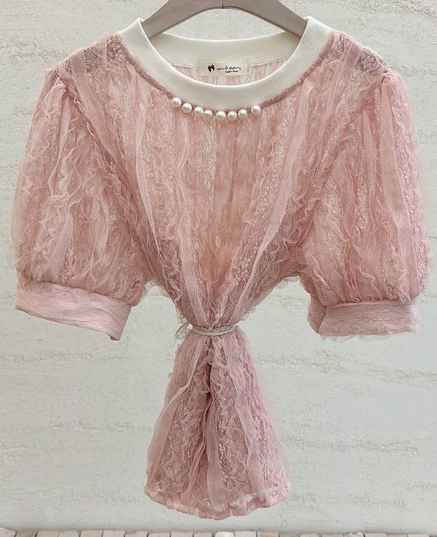 YARD韓國東大門代購女裝新品26春夏時尚熱賣職業襯衫蕾絲衫YARD襯衫/蕾絲衫