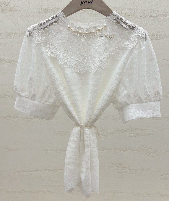 YARD韓國直郵女士新品時尚熱賣26春夏休閑推薦襯衫蕾絲衫YARD襯衫/蕾絲衫