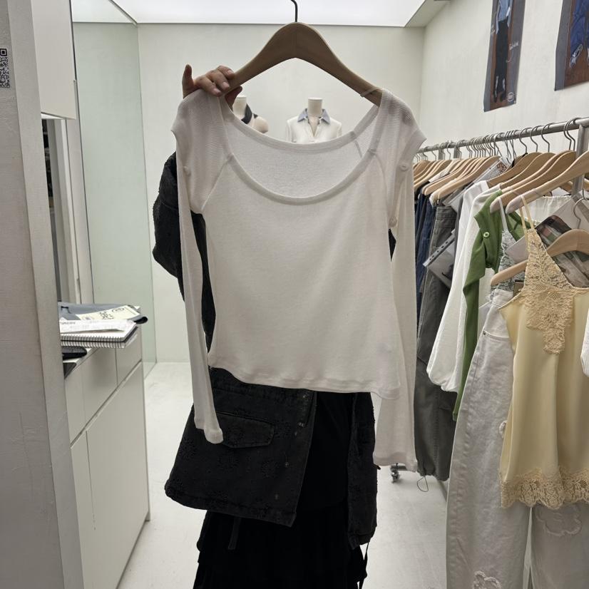 CHAV韓國東大門直郵女士新款熱賣休閑26春夏人氣職業長袖T恤CHAV長袖T恤