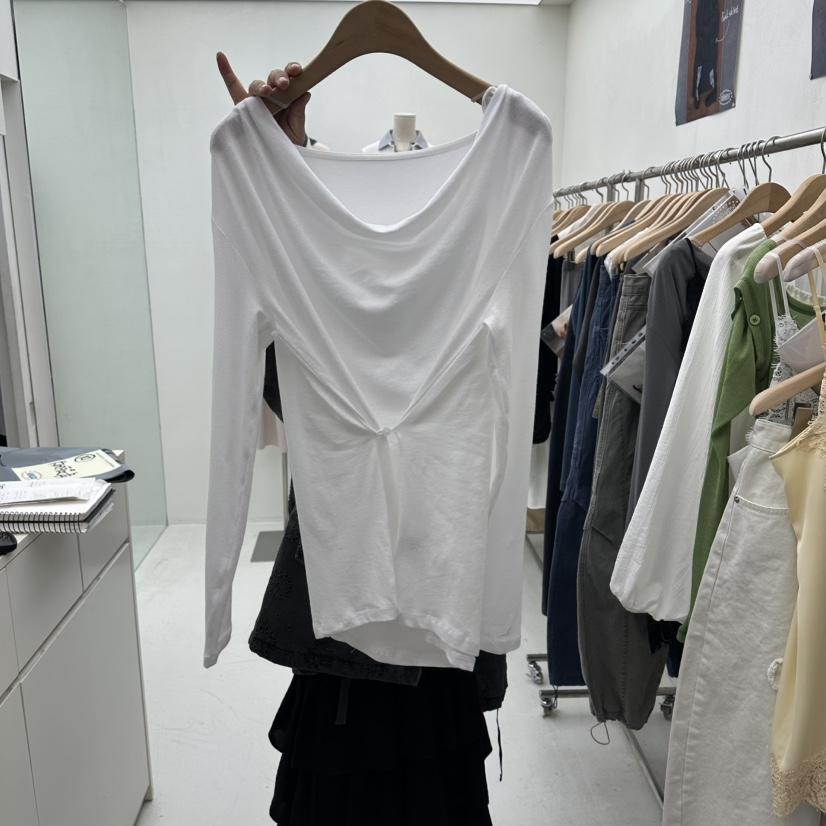 CHAV韓國東大門代購女裝新款職業推薦熱賣休閑人氣長袖T恤CHAV長袖T恤