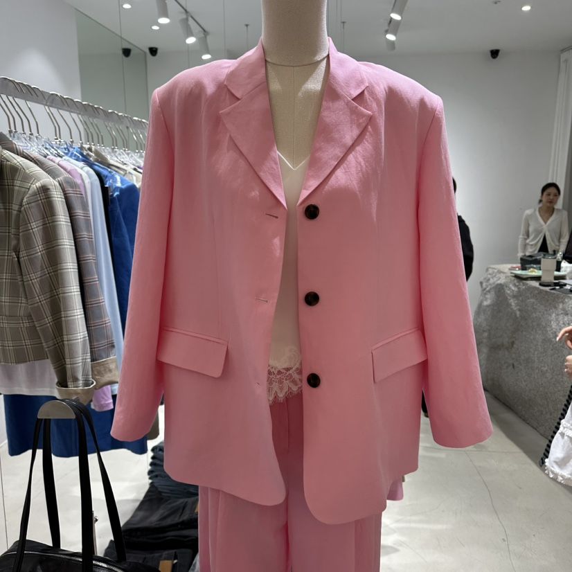 NEROLI 36韓國代購女裝新品職業人氣26春夏熱賣夾克亞麻布NEROLI 36夾克