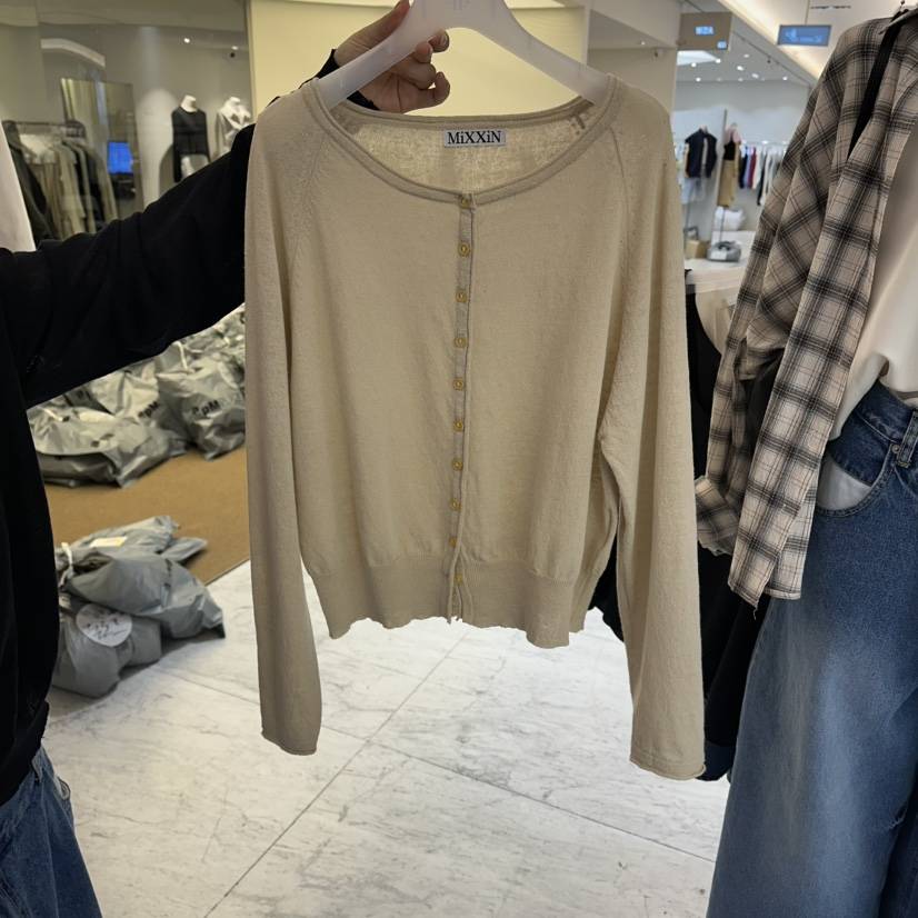 MIXXIN韓國東大門代購女士新款休閑時尚人氣針織衫亞麻布MIXXIN針織衫