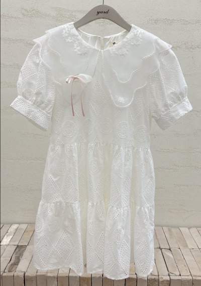 YARD韓國代購女裝新品時尚熱賣26春夏休閑推薦連衣裙含胸花YARD連衣裙