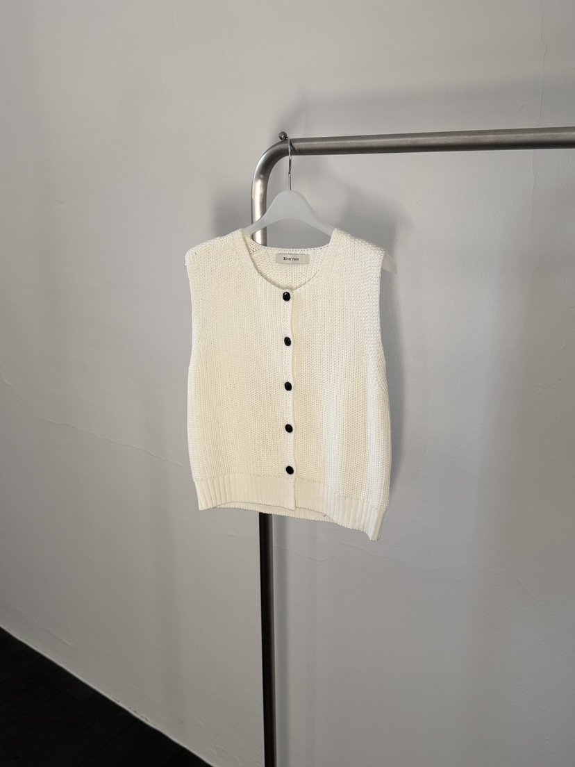 RIVER RAIN韓國直郵女士新款推薦休閑人氣26春夏馬甲開衫RIVER RAIN馬甲