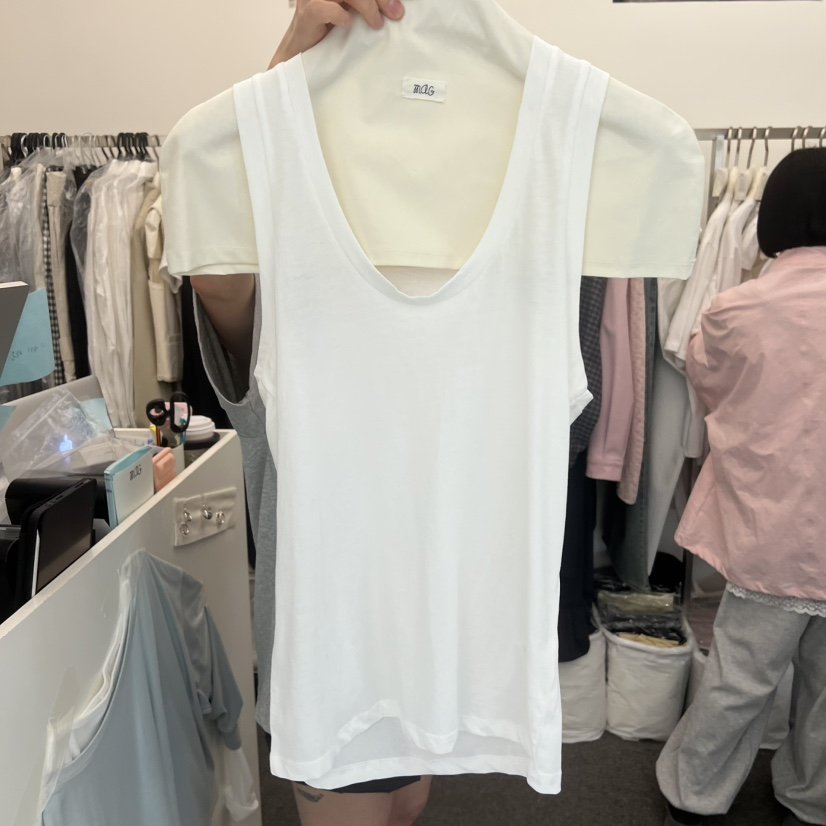 MAG韓國代購女士新品熱賣時尚26春夏推薦人氣職業吊帶背心MAG吊帶/背心