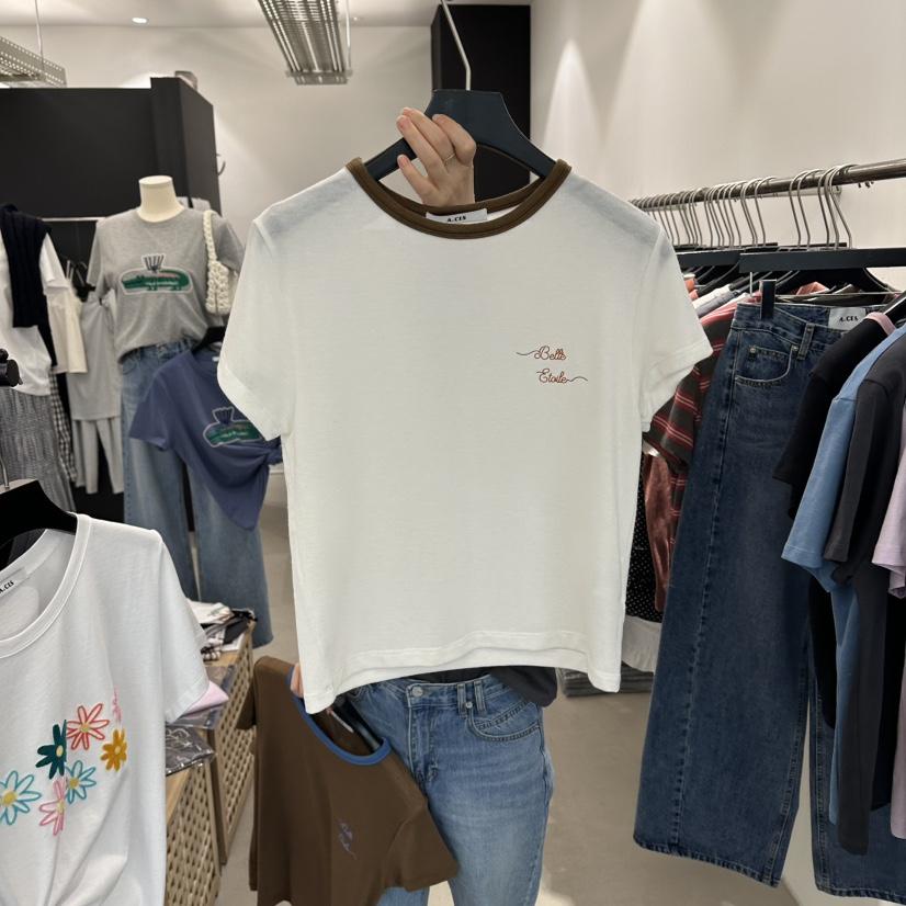 A.CES韓國東大門直郵女士新款推薦職業休閑時尚熱賣人氣T恤A.CEST恤