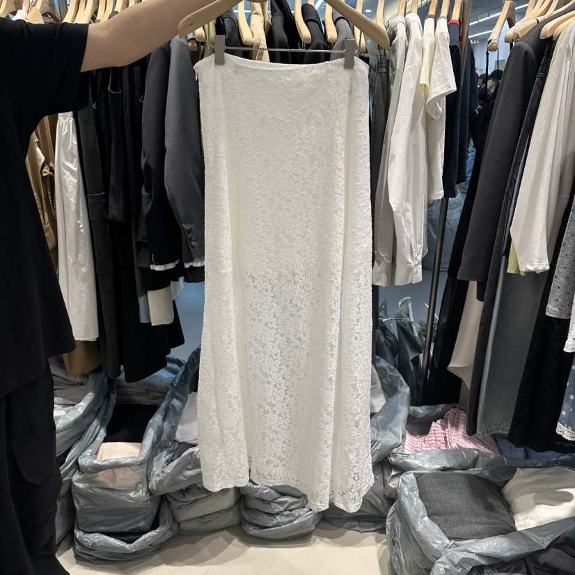 HONG.U韓國直郵女士新品人氣職業休閑26春夏熱賣長裙蕾絲HONG.U長裙