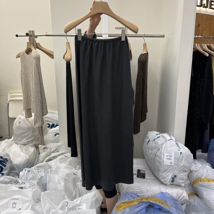 ESSENCE東大門代購女裝新品休閑推薦職業半身裙中短裙亞麻布ESSENCE半身裙/中短裙