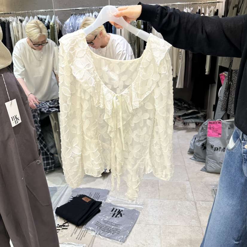 MIXXIN韓國代購女士新款休閑職業熱賣人氣26春夏襯衫蕾絲衫MIXXIN襯衫/蕾絲衫