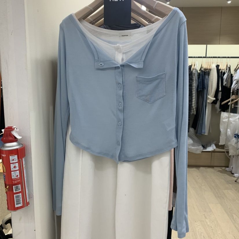 MEMOIRE韓國代購女裝新品26春夏推薦熱賣長袖T恤不含內搭MEMOIRE長袖T恤