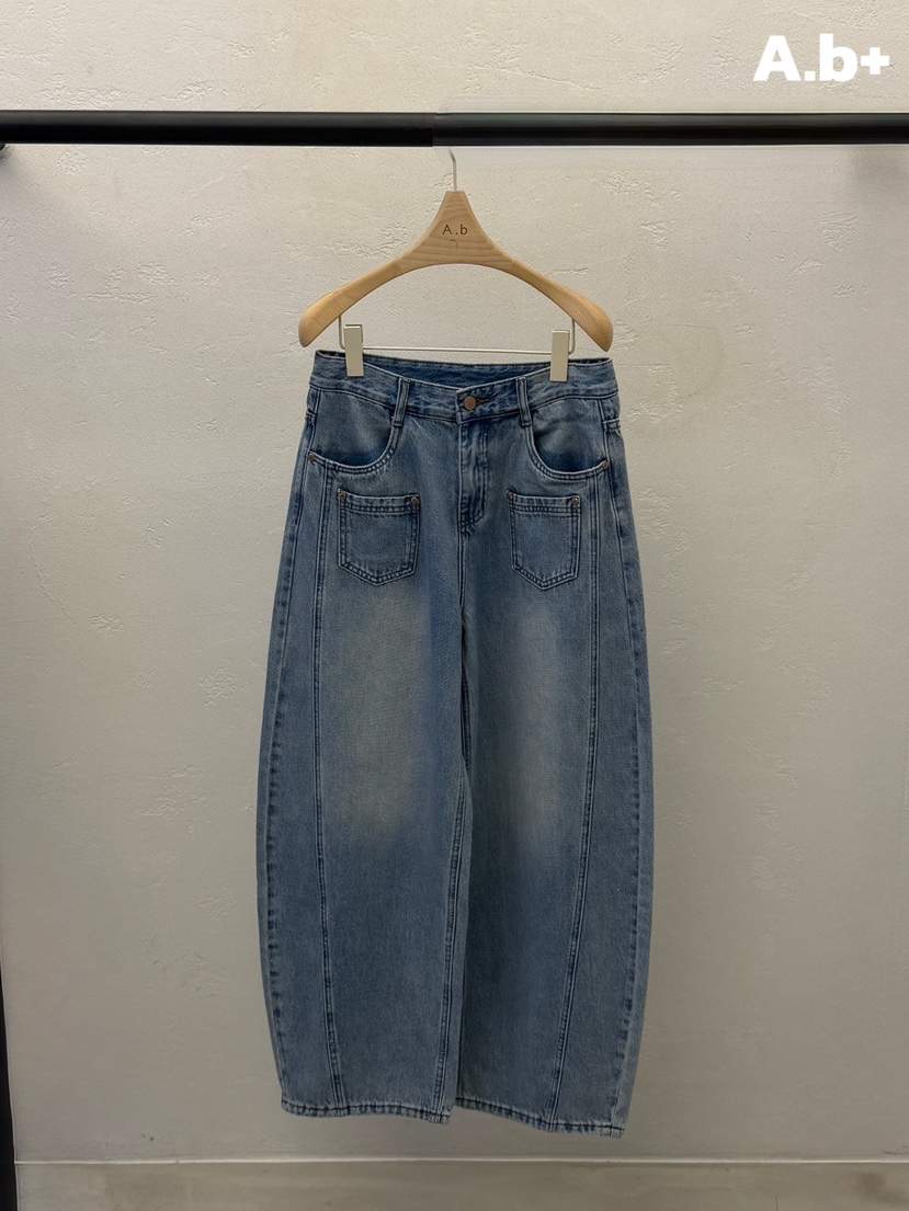 AUTUMN BEIGE PLUS韓國東大門代購女裝新品職業牛仔褲兔子A.b/AUTUMN BEIGE牛仔褲