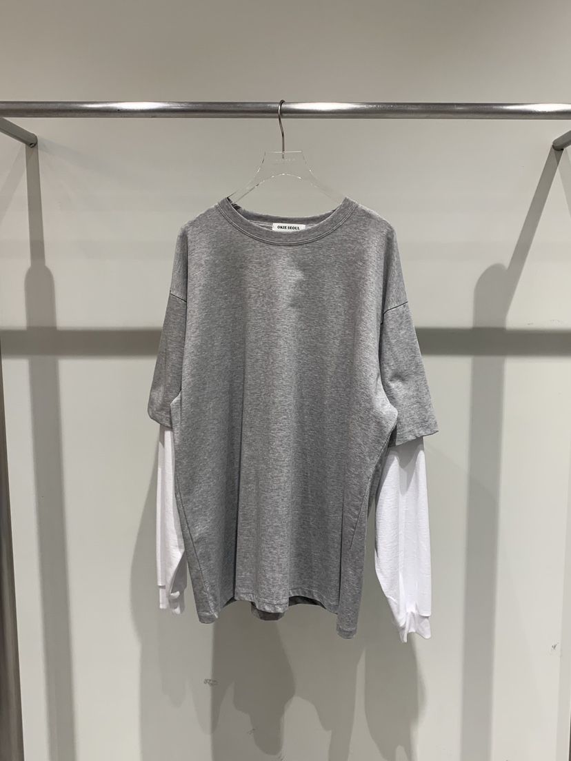 OKIE韓國東大門代購女士新品時尚熱賣職業人氣長袖T恤假兩件OKIE長袖T恤