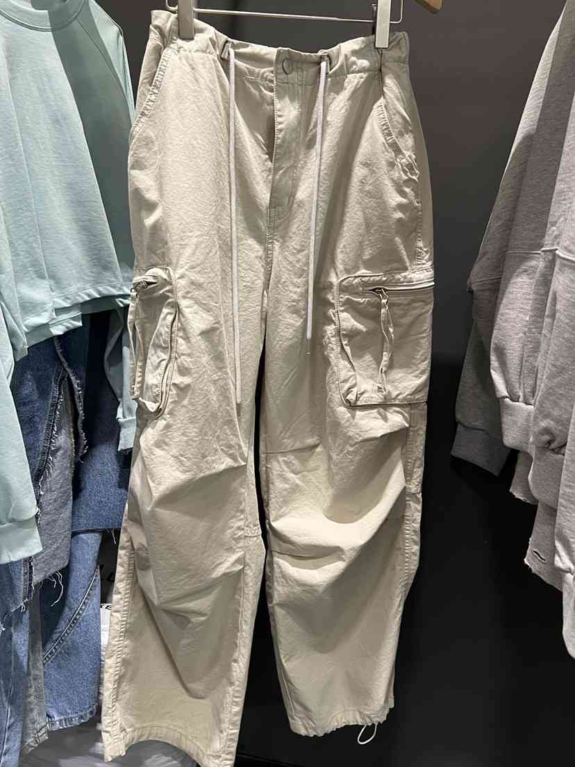 EL BOSQUE韓國直郵實拍女裝新款職業人氣26春夏休閑褲口袋EL BOSQUE休閑褲