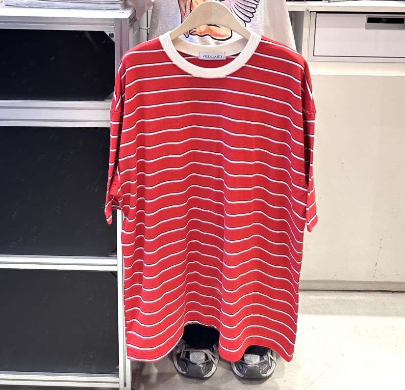 CRACKERS韓國直郵女士新款休閑26春夏時尚職業熱賣T恤條紋CRACKERST恤