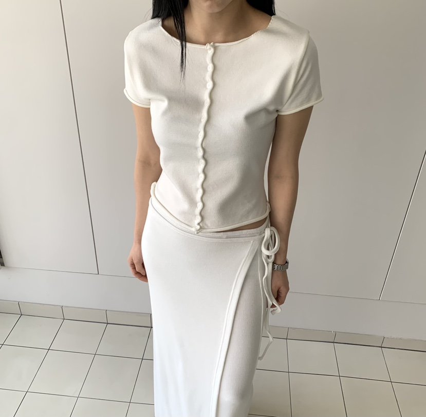 MOMENT韓國代購女士新品職業26春夏休閑時尚熱賣針織衫紐扣MOMENT/RECOVER針織衫