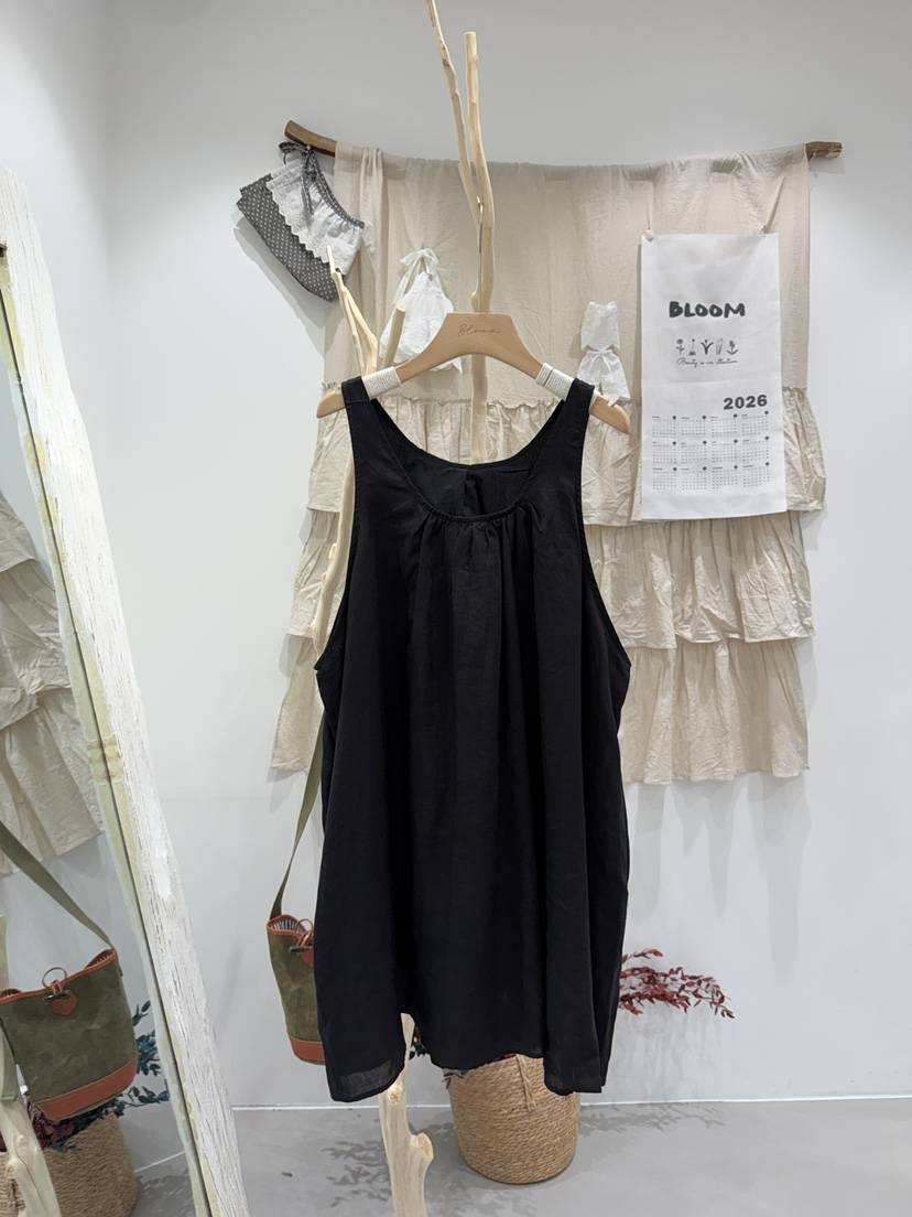 BLOOM韓國直郵女士新品推薦熱賣職業26春夏時尚連衣裙亞麻BLOOM-S連衣裙