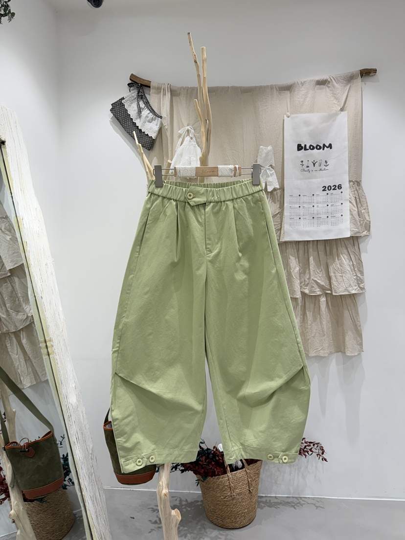 BLOOM韓國直郵女裝新品熱賣26春夏職業時尚人氣休閑褲純棉BLOOM-S休閑褲