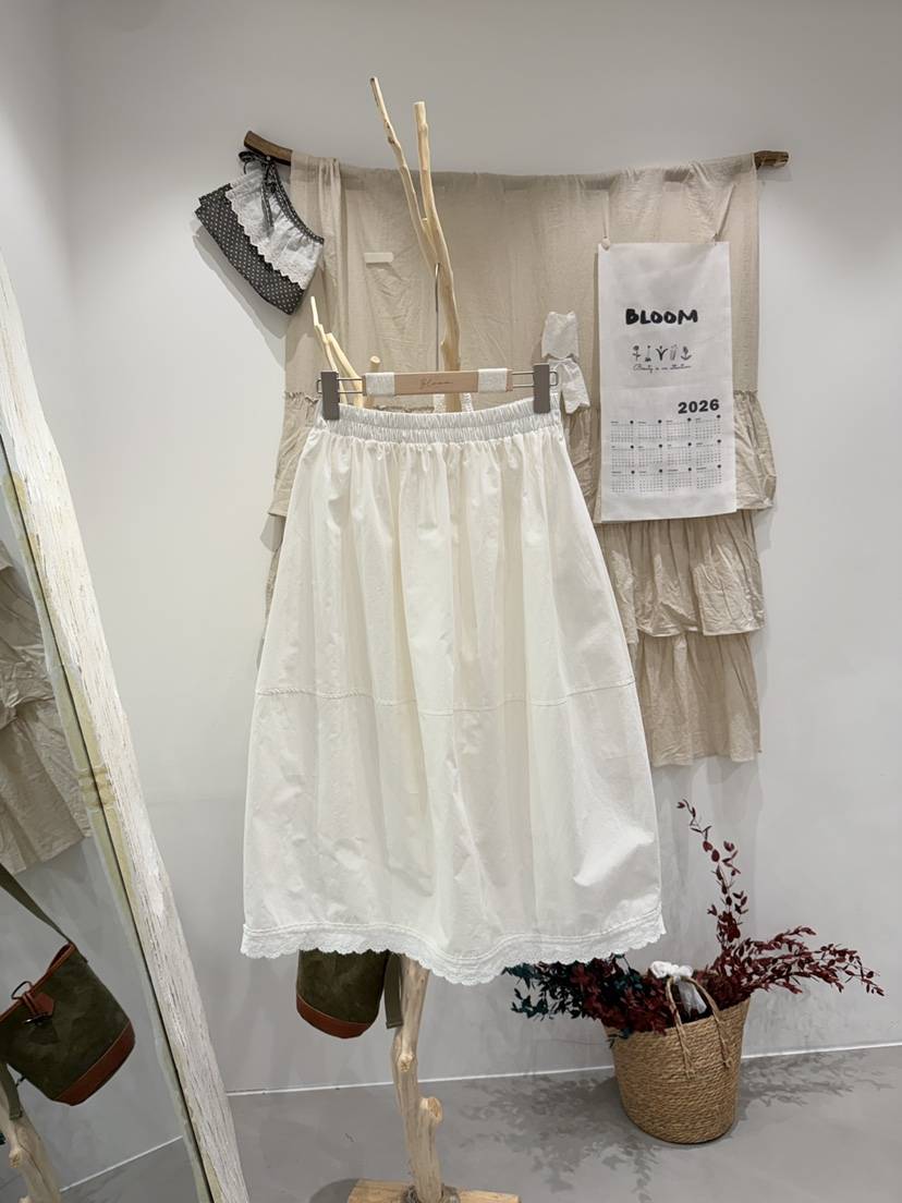 BLOOM韓國代購女士新款熱賣人氣26春夏休閑時尚職業長裙蕾絲BLOOM-S長裙