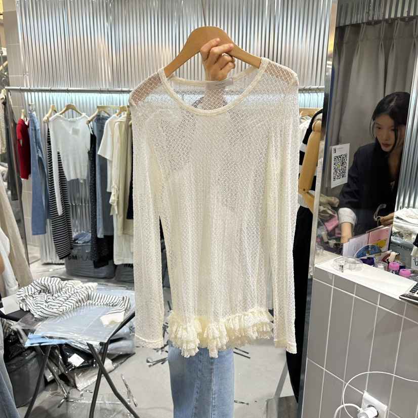 ALEGRE韓國東大門代購女裝新品休閑推薦時尚熱賣針織衫蕾絲ALEGRE針織衫