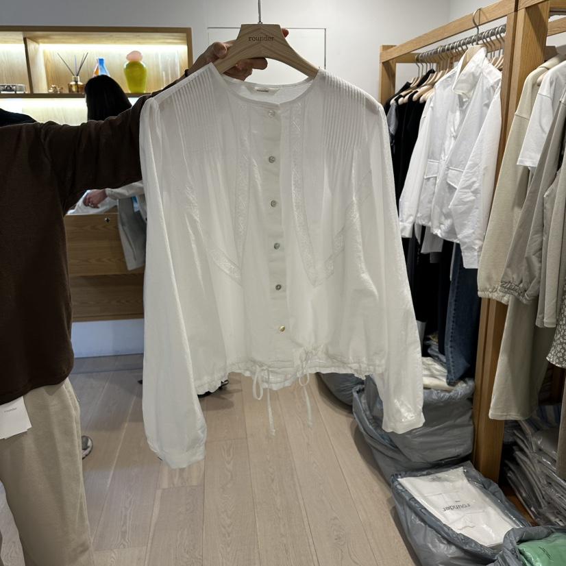 ROUNDER韓國東大門代購女士新款26春夏職業熱賣襯衫蕾絲衫ROUNDER襯衫/蕾絲衫