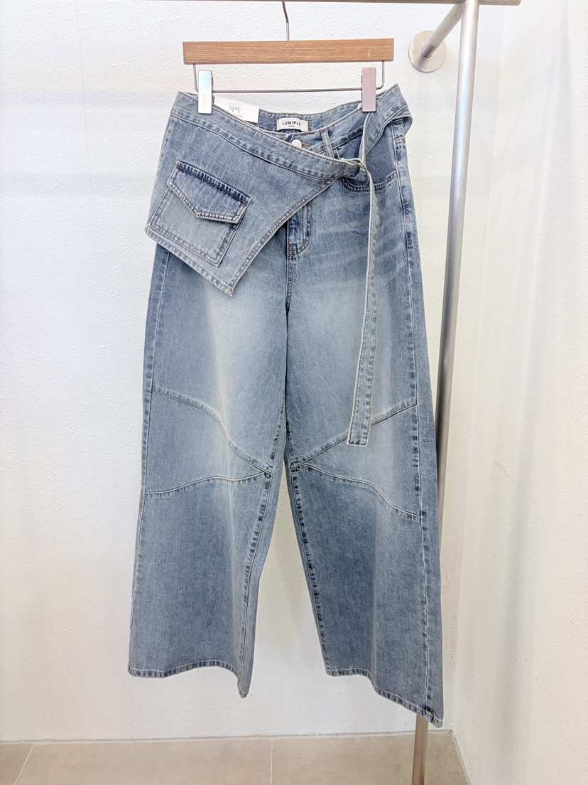 LUMIPLE韓國東大門代購女裝新品26春夏休閑熱賣推薦牛仔褲LUMIPLE牛仔褲