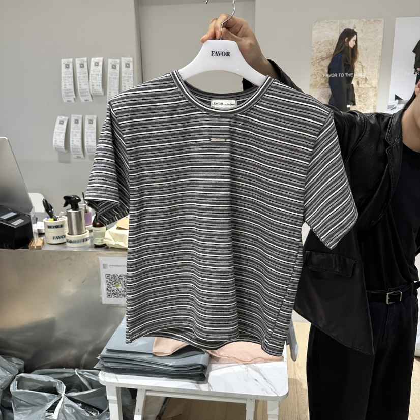 FAVOR-P韓國東大門直郵女士新品職業休閑推薦熱賣26春夏T恤FAVOR-PT恤