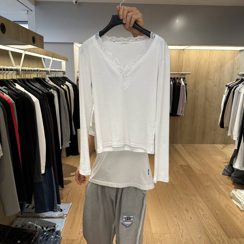 LEFANCY韓國東大門代購女裝新品熱賣26春夏職業人氣長袖T恤LEFANCY長袖T恤