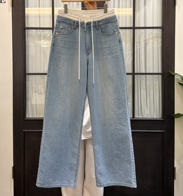 VIBELLE韓國代購女士新款26春夏推薦職業熱賣時尚人氣牛仔褲VIBELLE牛仔褲