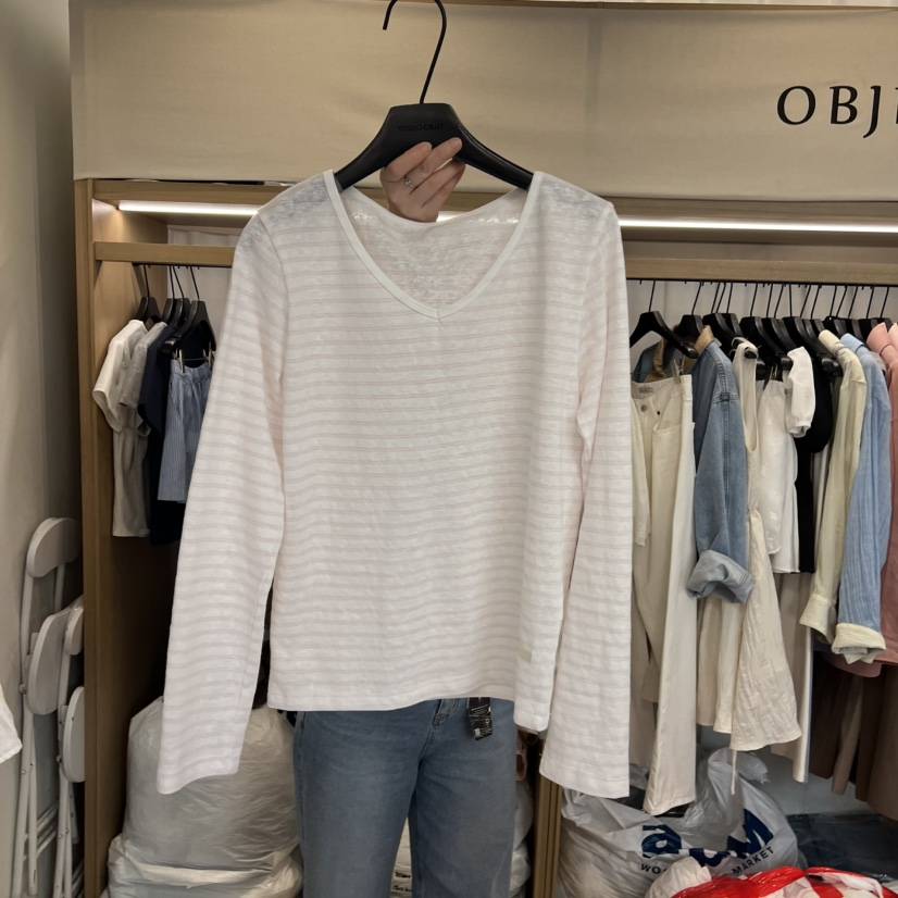 OBJET/LOVEUSU韓國代購女士新品休閑推薦人氣熱賣長袖T恤OBJET/LOVEUSU長袖T恤