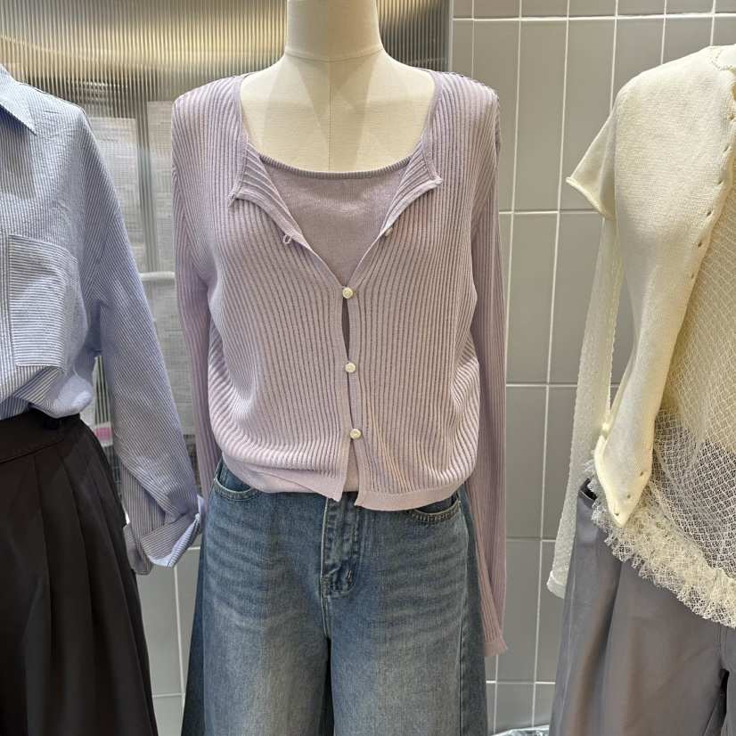 ALEGRE韓國直郵女士新款時尚熱賣26春夏套裝兩件套套裝開衫ALEGRE套裝