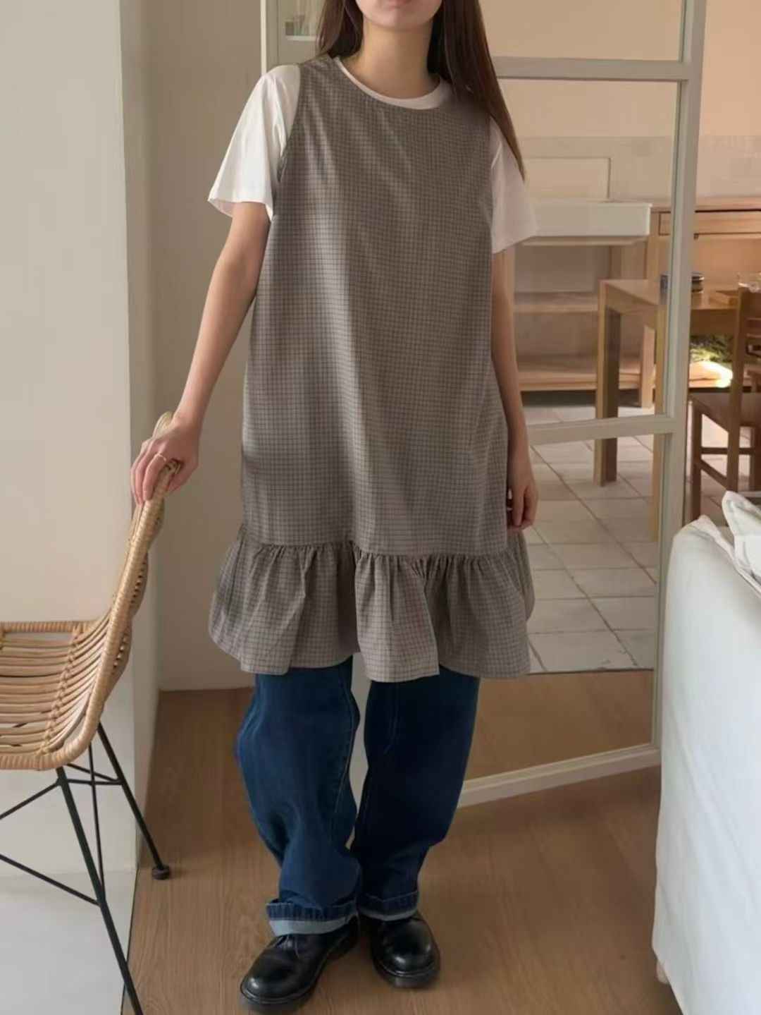 CAROLINE東大門代購女裝新品熱賣真品休閑連衣裙不含內搭CARO_LINE連衣裙